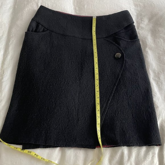 Stunning Handmade One of a Kind Boiled Wool Skirt - Picture 7 of 15